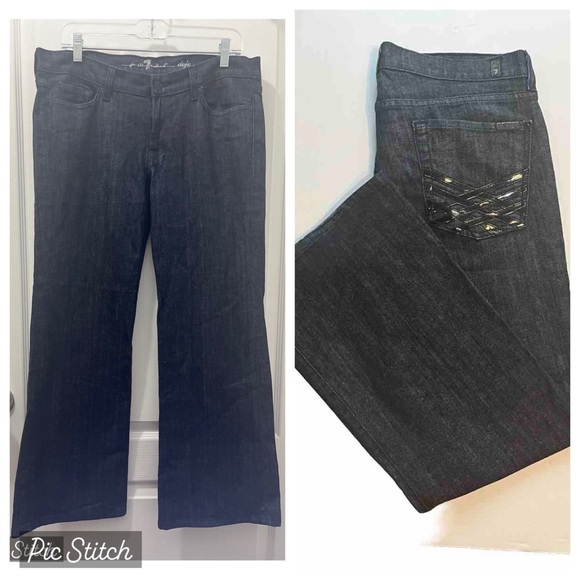 7 For All Man Kind 7FMK Jeans Dark Wash size 32 DOJO Designer - Picture 4 of 13